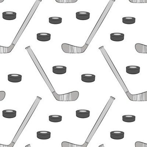 hockey - sports fabric - monochrome
