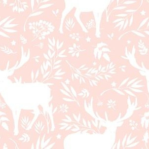 6" Deer Silhouette Toile / Pink