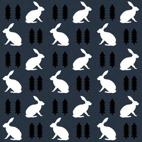 rabbit navy blue linen