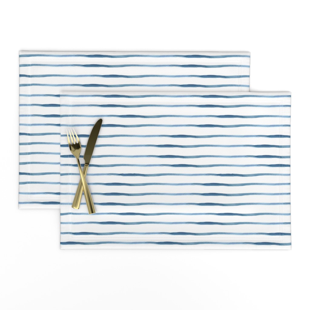 Blue Stripes Watercolor