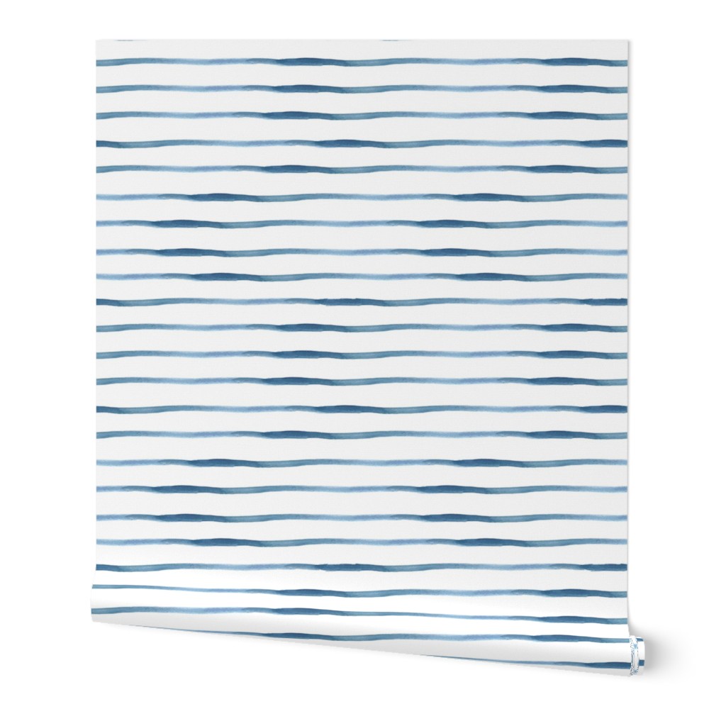 Blue Stripes Watercolor