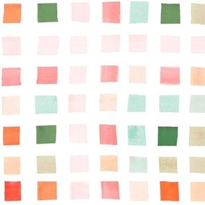 Color Block Squares Watercolor