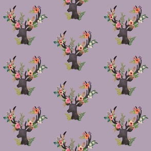 Floral Deer // Lavender