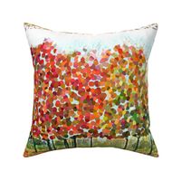 Autumn Bradford Pears Pointillism