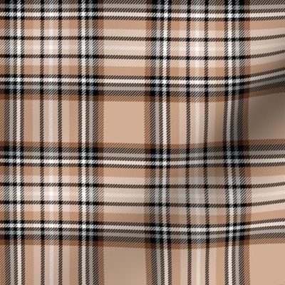 MED brown tartan style 1 - 4" repeat