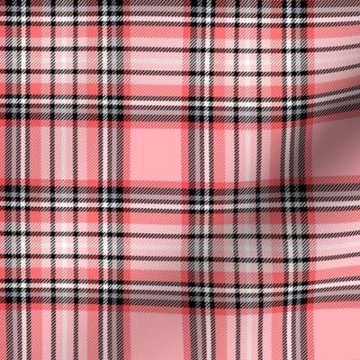 MED coral tartan style 1 - 4" repeat