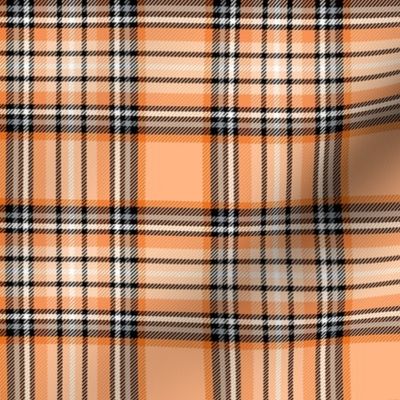 MED orange tartan style 1 - 4" repeat