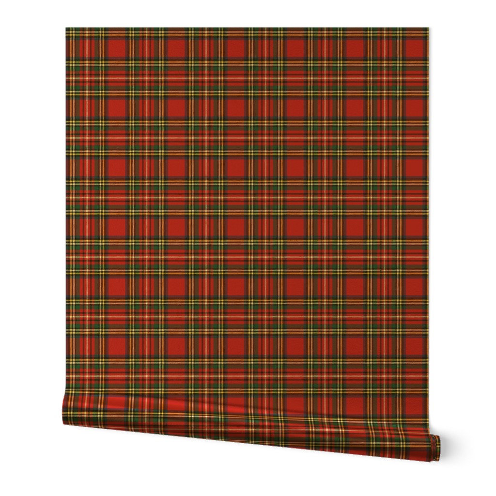 MED royal stewart tartan style 1 - 4" repeat perfect for christmas