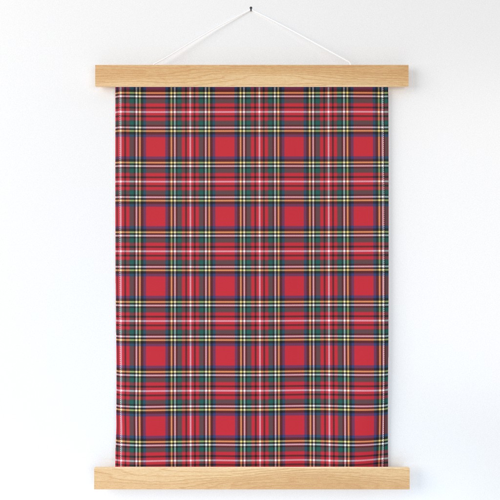 MED royal stewart tartan style 1 - 4" repeat perfect for christmas