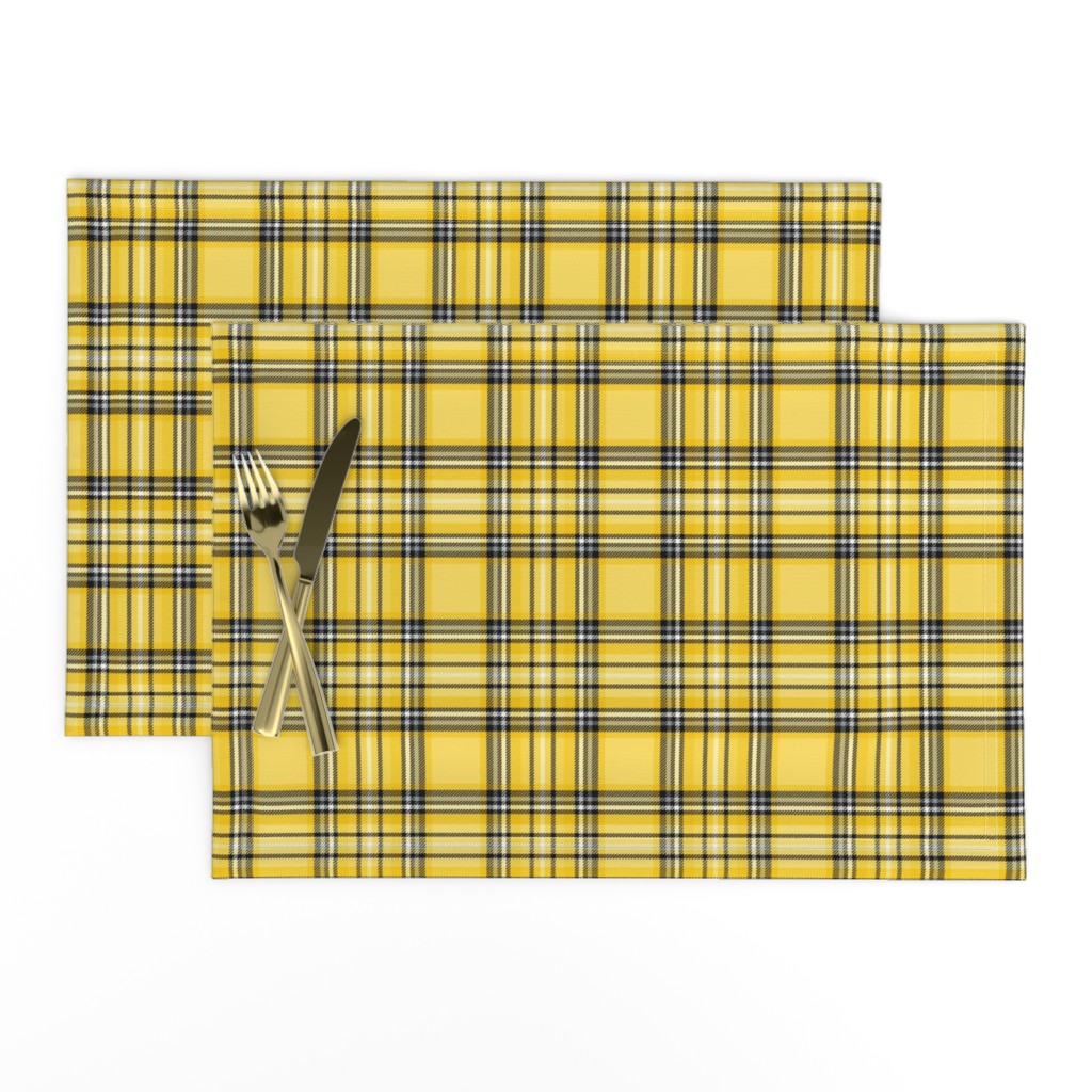 MED mustard yellow tartan style 1 - 4" repeat