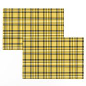 MED mustard yellow tartan style 1 - 4" repeat