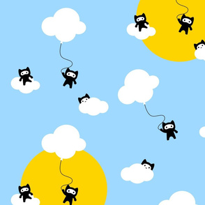 Ninja cats in the sky pattern