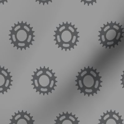 Cogs Pattern Large Grey