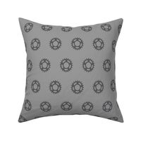 Cogs Pattern Large Grey