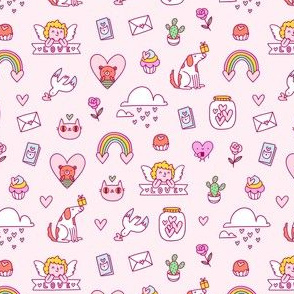 Love seamless pattern