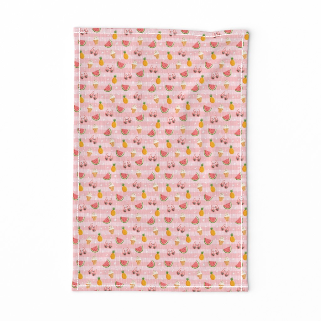 Pink summer pattern, small scale