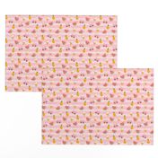 Pink summer pattern, small scale