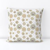 sea shells in dotted circles on white | small