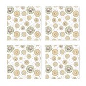 sea shells in dotted circles on white | small
