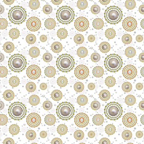 sea shells in dotted circles on white | small