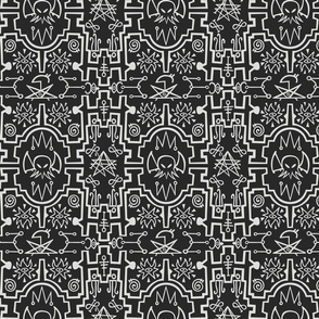 Cthulhu pattern in black and grey