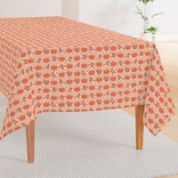 pumpkin florals fabric fall autumn pumpkin spice vibes - blush