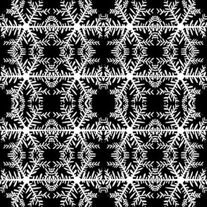 B&W Snowflake, Patterned