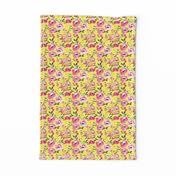 Yellow Pink Watercolor Floral 