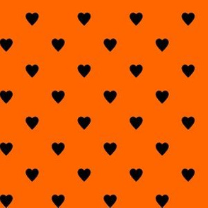 Black Hearts on Orange