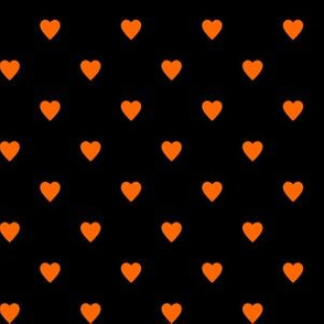 Orange Hearts on Black