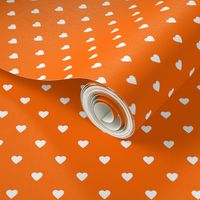 White Hearts on Orange