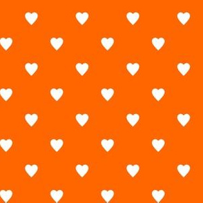 White Hearts on Orange