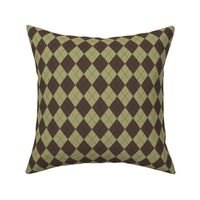 Argyle (brown olive) - 1.5in