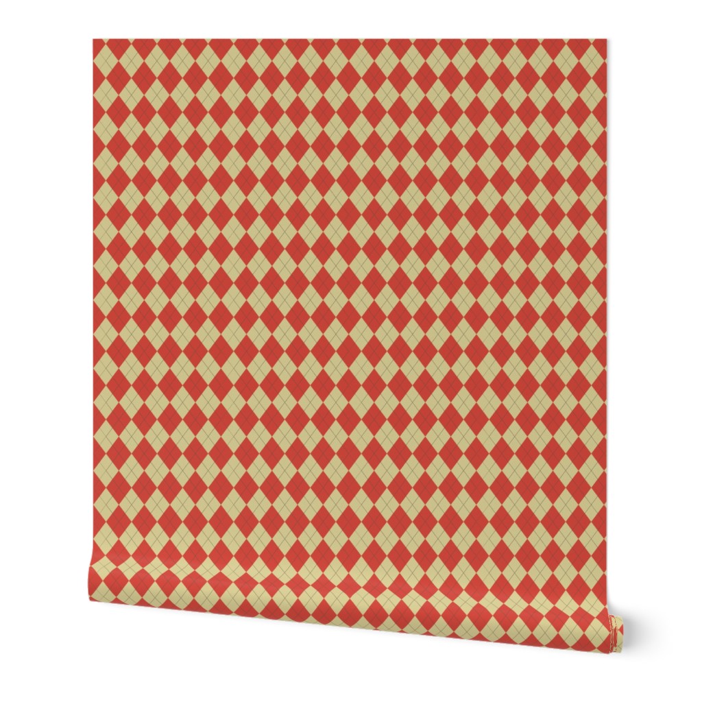 Argyle (red yellow) - 1.5in