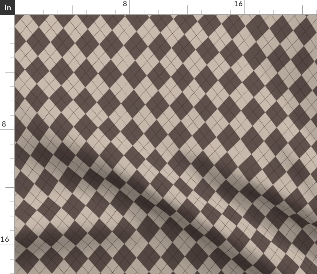 Argyle (brown) - 1.5in