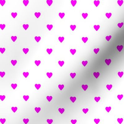 Pink Hearts on White