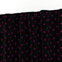 Tyrian Purple Hearts on Black