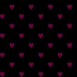 Tyrian Purple Hearts on Black