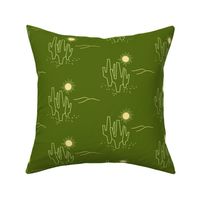 Green Midcentury Saguaro