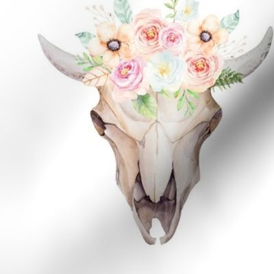 Skull with Floral Crown