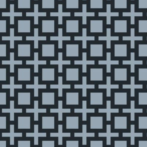 Geometric Pattern: Square + Cross: Grey