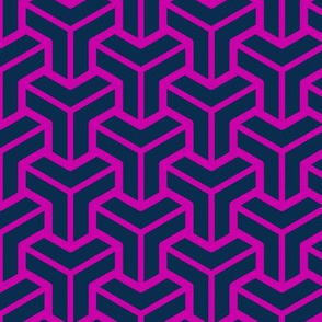 Geometric Pattern: Pipes: Magenta