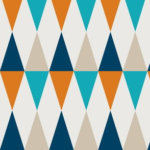 Geometric Pattern: Harlequin: Orange/Blue