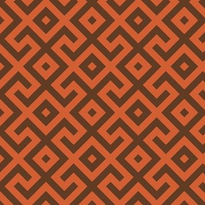 Geometric Pattern: Spider: Orange