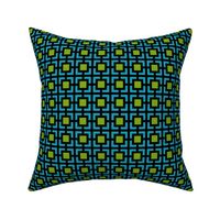 Geometric Pattern: Square Bracket: Green-Blue