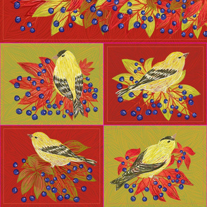 58inchTable set Fall Goldfinches (mix)