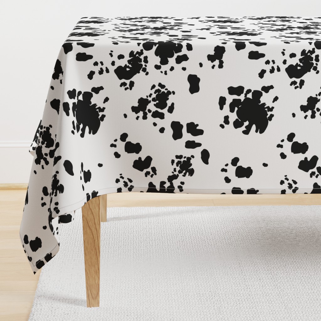 Black and White Cow Spots, Animal Pattern, Farm Print