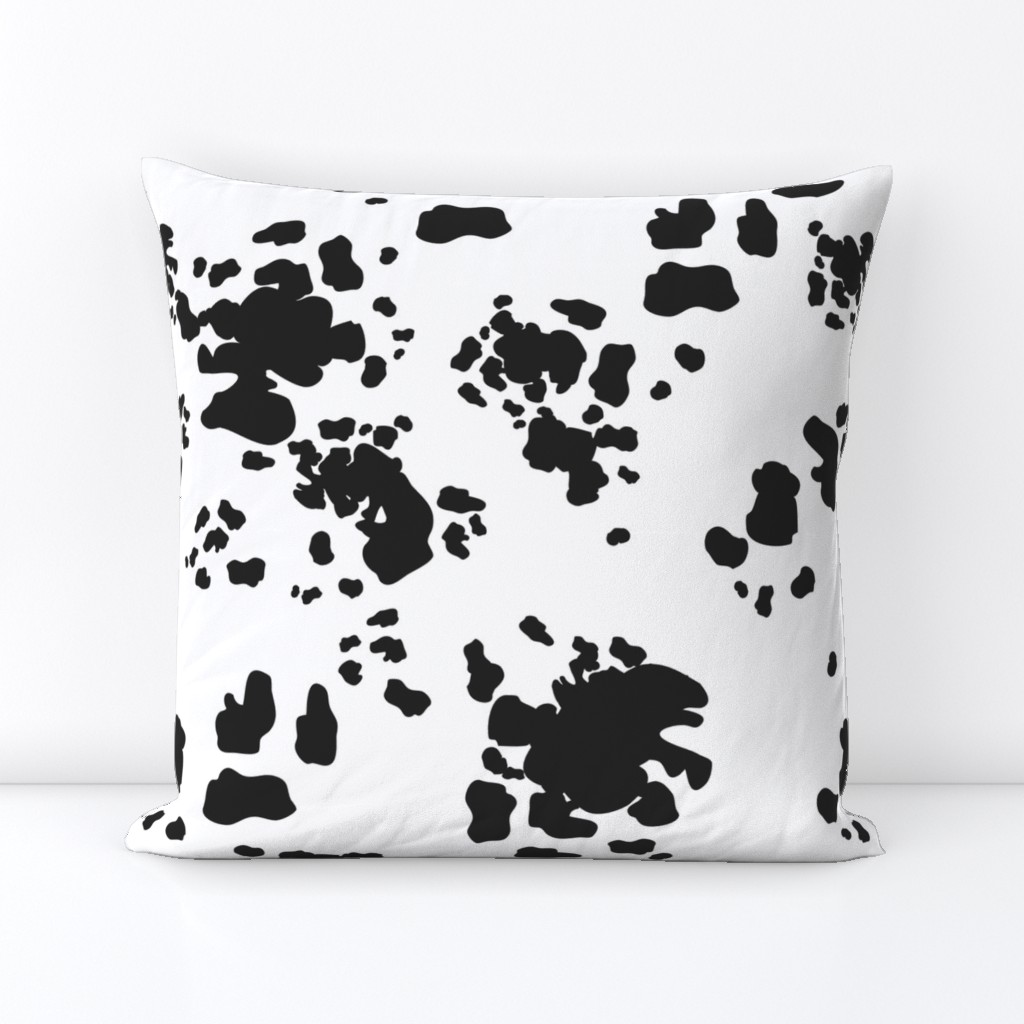 Black and White Cow Spots, Animal Pattern, Farm Print