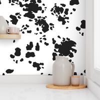 Black and White Cow Spots, Animal Pattern, Farm Print