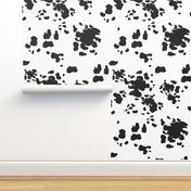 Black and White Cow Spots, Animal Pattern, Farm Print